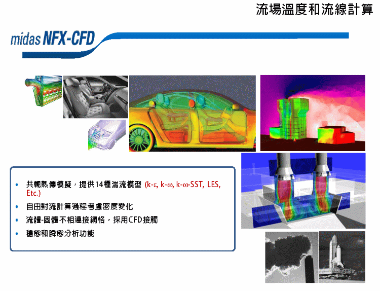 流場溫度和流線計算